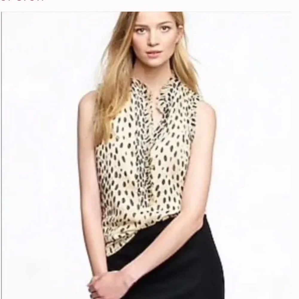 J.Crew Natasha Leopard Silk Blouse Top 2